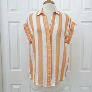 Rails Jamie Womens Ortona Stripe Button-Down Shirt Size Small